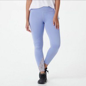 NWT SOULGANI ACTIVE BALI BEACH BABE STRONG SOUL LEGGINGS PERIWINKLE PXS, PXXS PM
